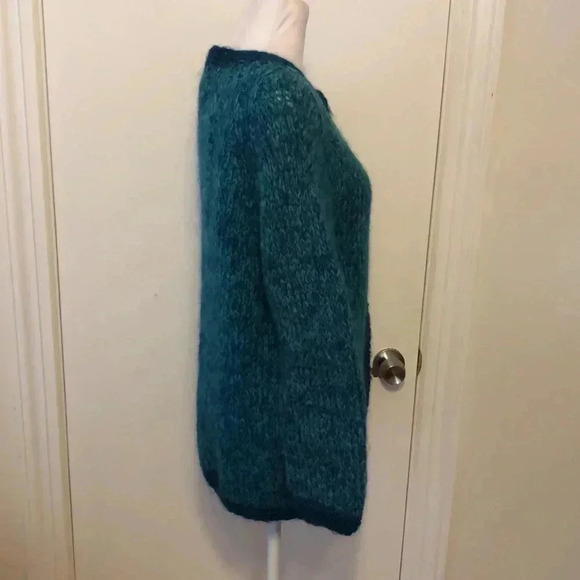 Vintage handmade in Italy blue button up sweater.  Size M - Picture 6 of 9